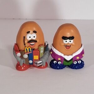 Vintage 1988 McDonalds McNugget Buddies Happy Meal Toys Rock Star & Builder